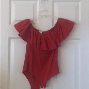 Jcrew factory red body suit